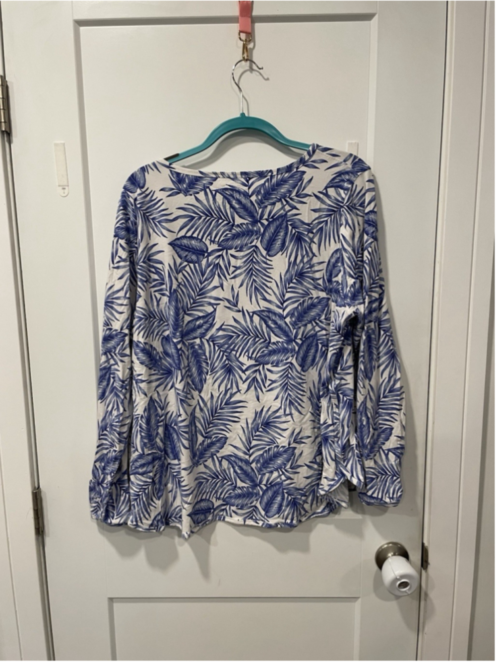 Coolibar Heyday Side Split Sun shirt Navy white XXL Long Sleeve SPF 50 + - Picture 2 of 7